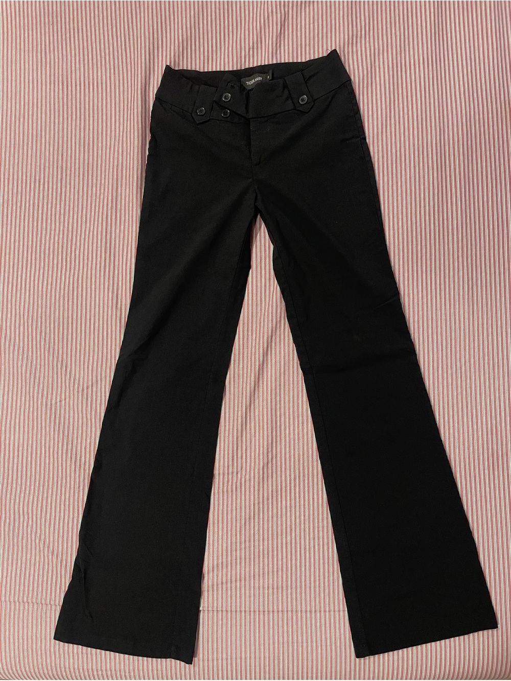 Tiger Mist Black Flared Wide-Leg Jeans